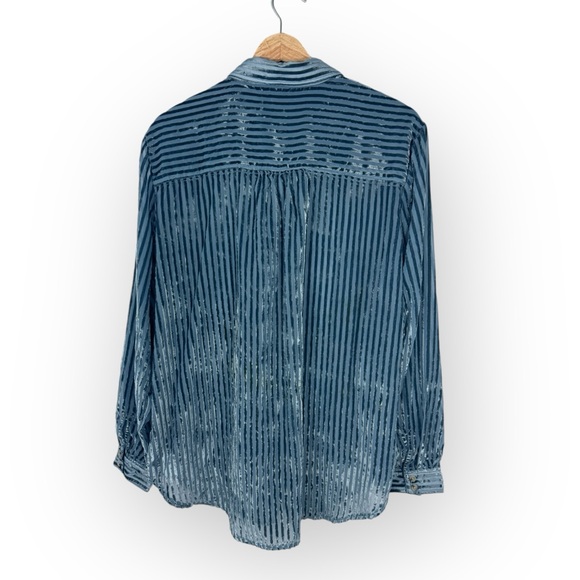 Anthropologie Pilcro Velvet Burnout Blouse XL - Picture 7 of 10